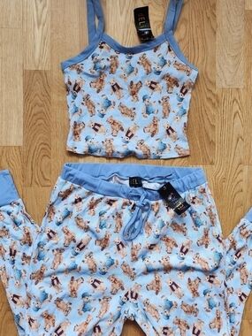 Delia*s by Dolls Kill Soft Double Stuffed Jogger Pants, Top and Panty